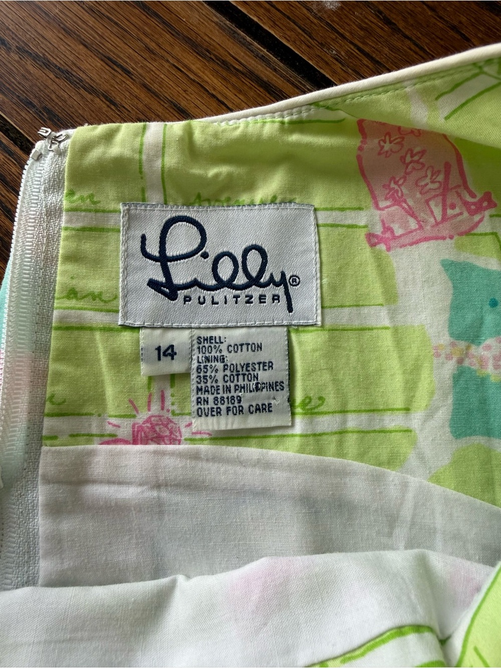 Lilly Pulitzer “ Palm Beach “ Sleeveless Lime Green Shift Dress - Picture 3 of 9